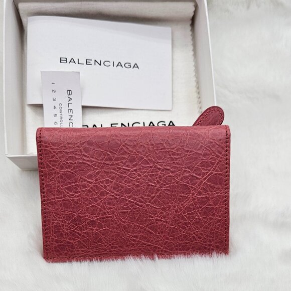 Balenciaga Light Pink Leather Card Holder - Picture 9 of 15